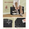 Storage Bench with Cushion 18 Pair Shoe hold , Shoe Bench with Padded Seat, 3 Compartments, Hidden Storage, Shelves, Hallway Bedroom, - 3 of 4
