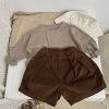 MyKids-Usa Baby Solid Color Corduroy Fabric Summer Shorts - 2 of 4