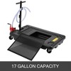 VEVOR Low Profile Oil Drain Pan with Pump, 64L Rolling Oil Drain Cart with 8 Foot Hose for Cars, Trucks, SUVs, 17 Gallon, Black - 3 of 4