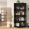 60" Tall Farmhouse Kitchen Pantry Storage Cabinet with 2 Doors and Adjustable Shelves - 4 of 4