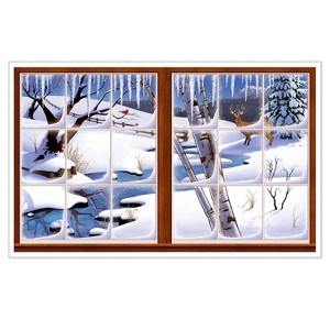 Beistle Winter Insta-View, 3' 2" x 5' 2", (1/Pkg) Multicolored - 1 of 4