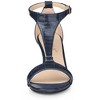Allegra K Women's T-Strap Buckle Closure Embossed Kitten Heel Sandals - 2 of 4