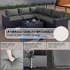 ALAULM Outdoor Patio Furniture Set Outdoor Sectional Rattan Sofa Set Brown Manual Wicker Patio Conversation Set with Cushions - 3 of 4
