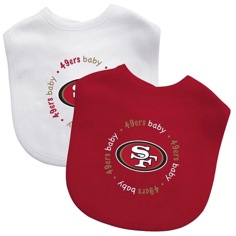 BabyFanatic Officially Licensed Unisex Baby Bibs 2 Pack - NFL San Francisco 49ers, 1 of 4