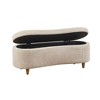 NicBex Ottoman with Storage Bench Storage Organizer Ottoman Boucle Flip Top Storage Bench for Entryway Bathroom Bedroom - 2 of 4