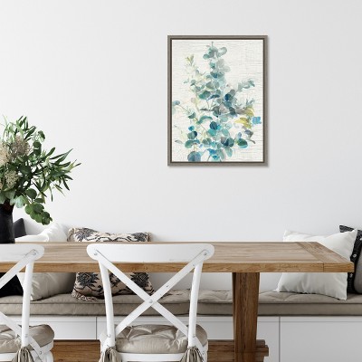 Amanti Art Eucalyptus IV Vintage by Danhui Nai Canvas Wall Art Print Framed 18-in. x 24-in.