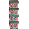 Basicwise Clear Storage Container with Lid For Kitchen Pantry Cabinet & Fridge Storage For Organizing, Durable Bin For Home Dorm or Office Use - 3 of 4