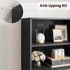 71'' Tall Farmhouse Bookcases 6 Tier Bookshelf with Drawer, Tall Narrow Bookcase with Shelves, Bookshelves Storage Organizer - 4 of 4