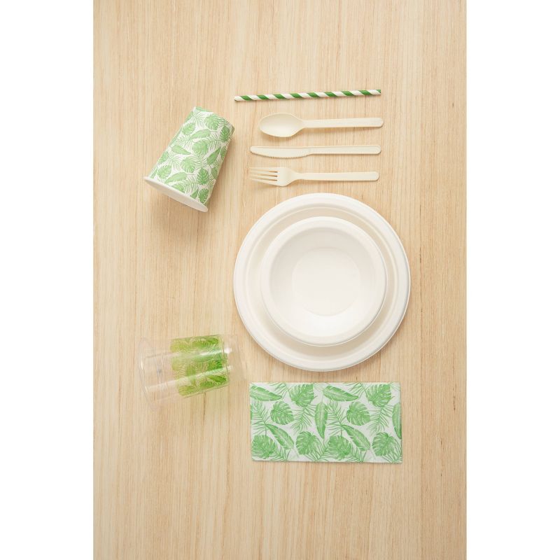 Hosted Compostable Sugarcane Plate 9&#34; - White - 20ct, 5 of 10