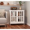 ORRD Contemporary Storage Cabinet with Acrylic Doors - 31.5" Multipurpose Cupboard Buffet for Kitchen & Bathroom - 2 of 4