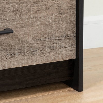 Industrial Rubbed Black and Weathered Oak 5-Drawer Chest