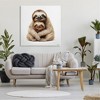Stupell Industries Sloth & Baby Smiling Canvas Wall Art - 2 of 4