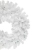 Northlight Pre-Lit Geneva Spruce Artificial Christmas Wreath - 24" - White - Green Lights - 3 of 3