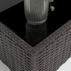 Decksplore Outdoor Lounge Set PE Wicker with Iron Frame Navy Blue Sofa & Coffee Table Combo - 4 of 4