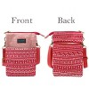 Wrapables Mini Crossbody Cell Phone Bag, Red Deco - image 2 of 4