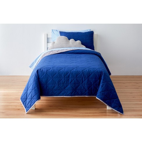 Saturday Park Reversible Solid Quilt - Full/queen Navy : Target