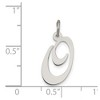 Black Bow Jewelry Sterling Silver, Ella Collection Medium Fancy Script Initial O Pendant - 4 of 4