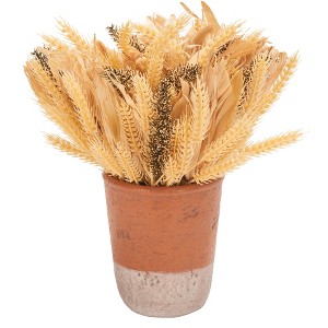 Artificial Plant - Faux 14" Wheat Eat Potted Arrangement - FXP1059 - Multicolored - Safavieh - 1 of 4