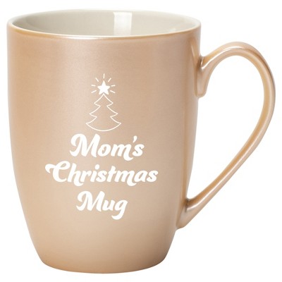 Elanze Designs Mom's Christmas Mug Pearlescent Sand 10 ounce New Bone China Coffee Cup Mug
