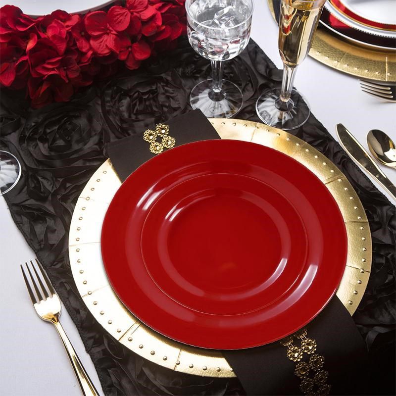 Smarty Had A Party 7.5" Solid Red Holiday Round Disposable Plastic Appetizer/Salad Plates (120 Plates), 4 of 5