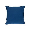 HomeRoots 20" Blue and White Geometric Cotton Throw Pillow - 4 of 4