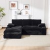 VASIP 99" Modular Sleeper Sectional Couch - Grey Modern Minimalist  2-Price L-Shape Sofa,  for Living Room,Bedroom  ,No Assembly - 2 of 4