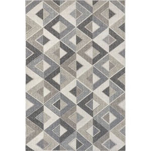 Nuloom Gale Geometric Indoor/Outdoor Patio Area Rug, 4' x 6', Gray - 1 of 4