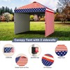 10 x 10 Pop Up Canopy, All Season Instant Canopy with 2 Sidewalls and Vented Roof, Portable Party Tent with Wheeled Carry Bag - 4 of 4