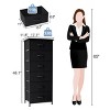 Crestlive Products Vertical Dresser for Bedroom Storage Tower with Sturdy Steel Frame Wood Top Easy Pull Fabric Bins - 3 of 4