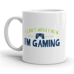 Crazy Dog T-Shirts I Can't Adult I'm Gaming Mug Funny Video Games Hobby Coffee Cup - 11oz - 1 of 4