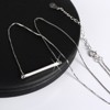 Bar Pendant Necklace for Women Balance Sterling Silver Ginger Lyne Collection - 3 of 4