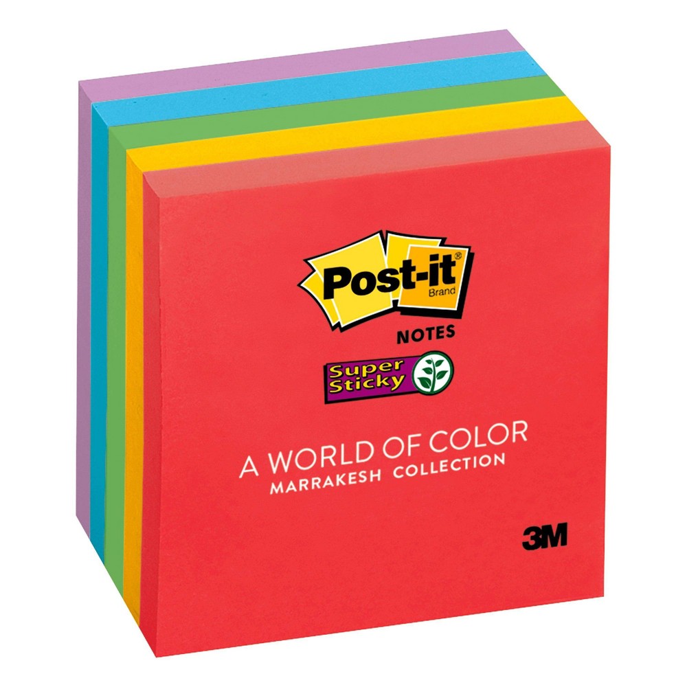 Post-it 5pk 3" x 3" Super Sticky Notes 45 Sheets/Pad - Marrakesh Collection