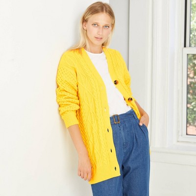 target yellow cardigan