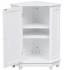 Okak Corner Bathroom Storage Cabinet with 3 Adjustable Shelves, Freestanding Storage Cabinet, Corner Bathroom Organizer - 2 of 4