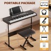61-Key Electronic Keyboard Piano Set with LCD Screen, Lighted Keys, 3-Teaching Modes; Ideal for Keyboard Piano for Beginners - 4 of 4