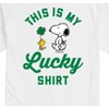 Men's - Peanuts - Snoopy and Woodstock Lucky Shirt St Patrick's Day Short Sleeve Graphic T-Shirt - 2 of 4