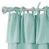 Awesome Home  Recycled Cotton Blend Ruffle Tie Top Curtains Pair - 2 of 4