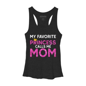 Women's Design By Humans My Favorite Princess Calls Me Mom Crown By MeowShop Racerback Tank Top - 1 of 2
