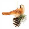 Glittered Glass Bird and Piencone Ornament (Set of 6) - 2 of 3