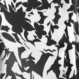 black abstract floral