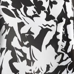 black abstract floral