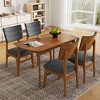 Vynxaria Beige Mid Century Modern Wooden Dining Chairs Set of 4 Dining Chair - 2 of 4