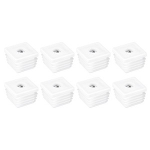 Unique Bargains Plastic Adjustable Furniture Square Tubes Chair Cover with M8 Thread - 1 of 4