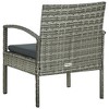 vidaXL Patio Chair with Cushion Poly Rattan Gray - 4 of 4