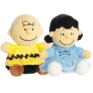 Aurora® Palm Pals™ Peanuts Duo 5" Inch Plush Set, Charlie Brown & Lucy - 1 of 4