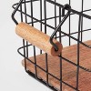 Iron and Mangowood Wire Fruit Basket with Handles Black - Threshold™ - image 3 of 3