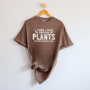 Simply Sage Market Women's I Have Enough Plants Bold Short Sleeve Garment Dyed Tee - 1 of 4