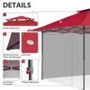 EAGLE PEAK 13'x13' Pop up Canopy Tent w/ One Wall,Portable Sun Shelter for Camping - 4 of 4