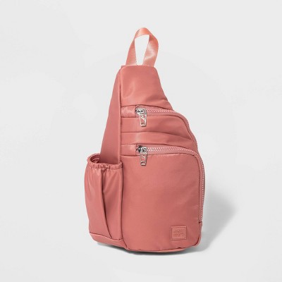 pink sling backpack