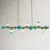 Rennnsan Zephivon 44" W 12 - Light Liner Bubble Ombre Glass Modern Dimmable Kitchen Island Pendant - 4 of 4